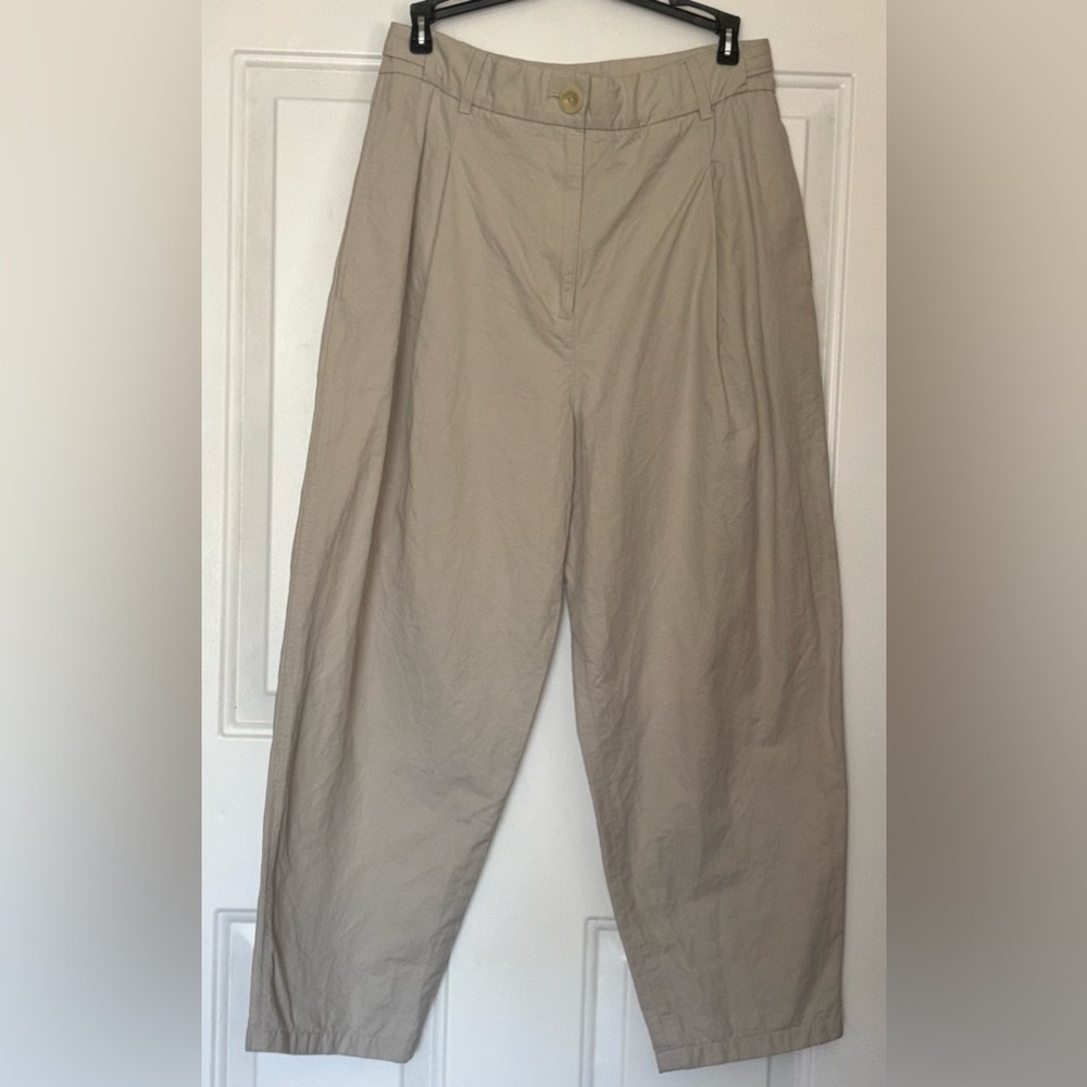 COS Beige Barrel Leg Trousers size EUR 38 or US 6/8